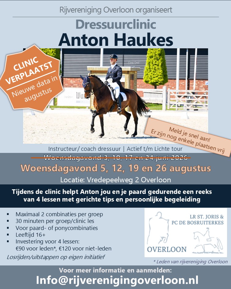 Dressuur clinic Anton Haukes