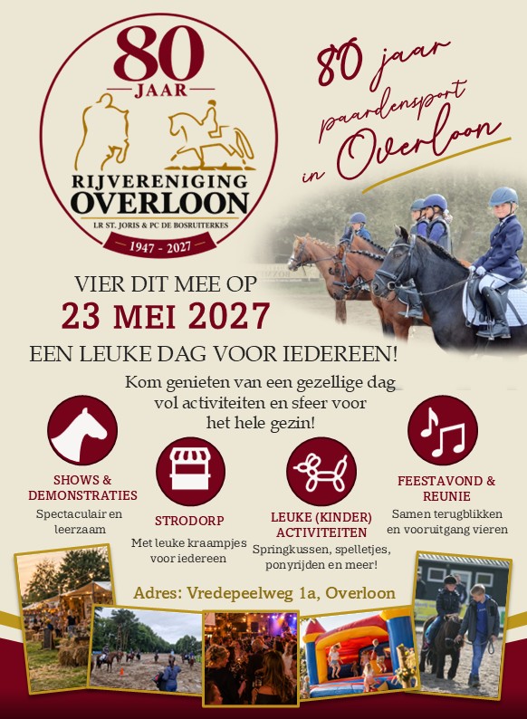 Aankondiging 80 jarig jubileum